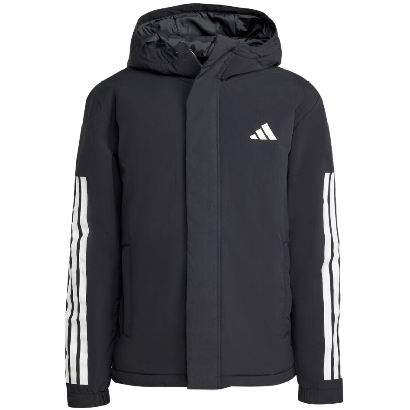 Adidas Men's Sportswear Series 3S HOODED INS J Short Jacket JY8303 Black S
