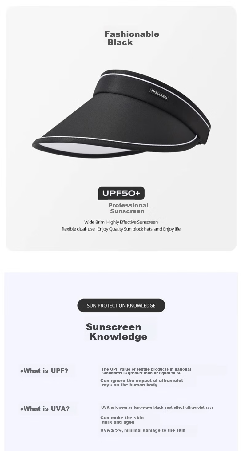 Ousen Sun Hat for Men, Visor Running Cap, Versatile Outdoor Hiking Sun Protection Hat, Cycling Sports Cap with Wide Brim 8