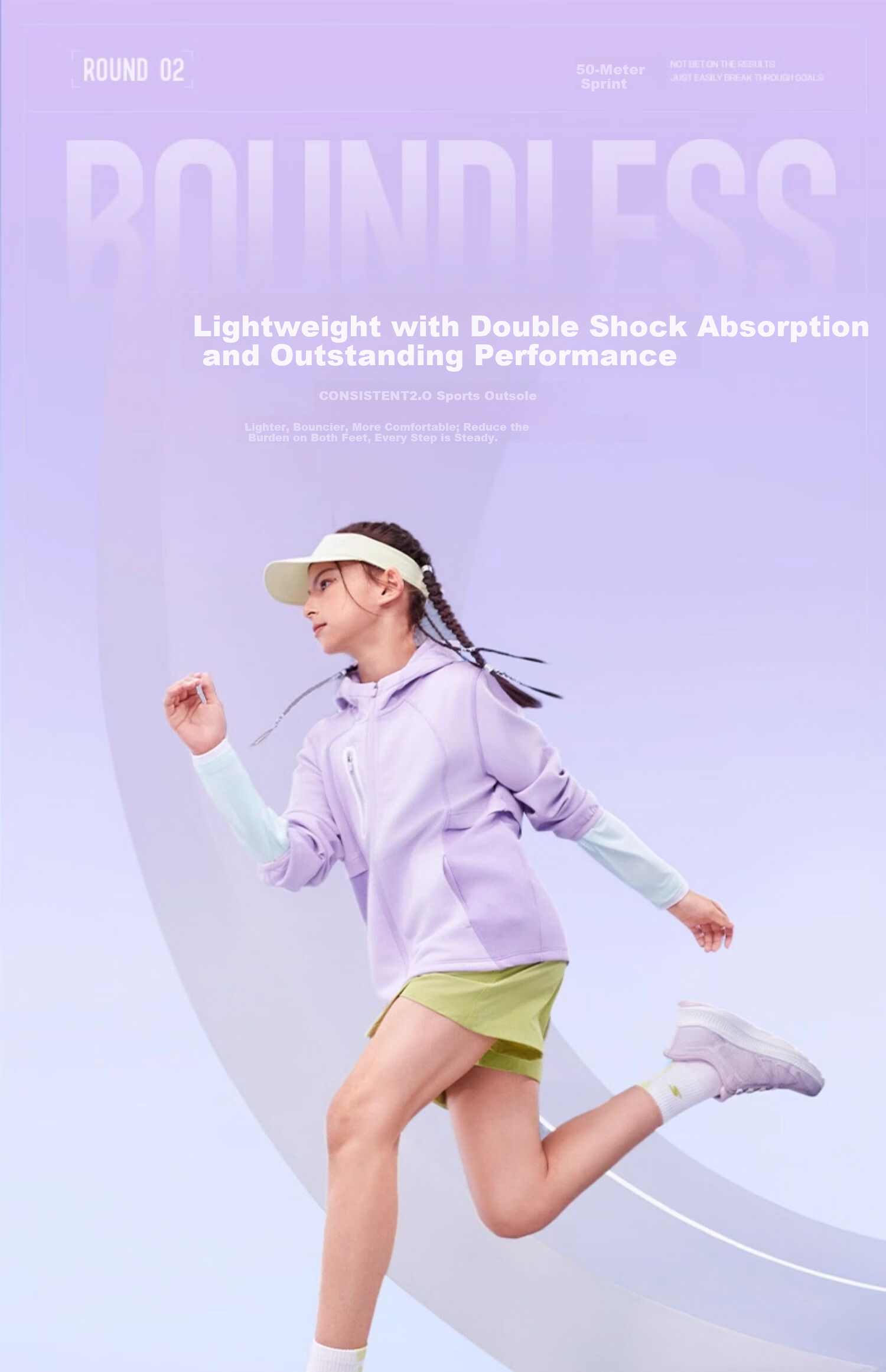 Skechers, Skechers Self-Operated Yunyue Sneakers, Children's Professional Shock-Absorbing Running Shoes, Big Kids' Sports Shoes, 303985L 7