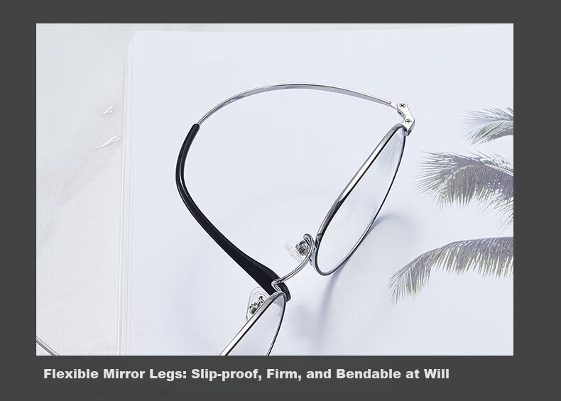 GOGOSOON Pure Titanium Ultra-Light Multifunctional Reading Glasses for Men And Women, Anti-Blue Light High-Definition Fashionable High-End Large Frame Presbyopic Glasses 8