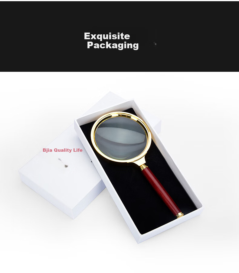 BIJIA Optical Magnifying Glass with Light for Elderly And Children's Reading, High Definition High Magnification Identification Specialized Efficient Portable Magnifier 12