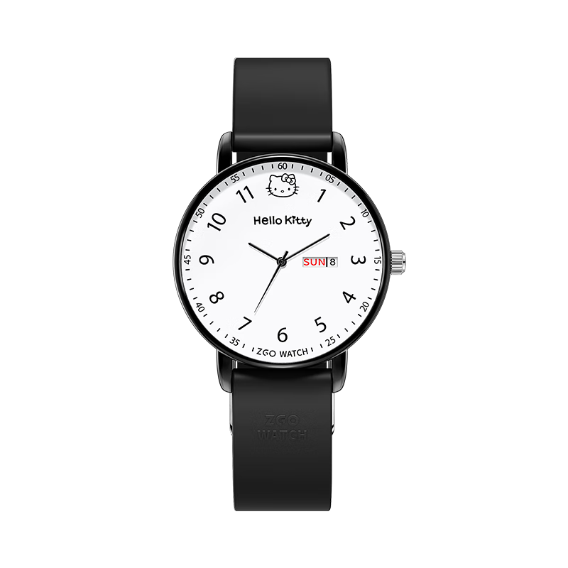 Hello Kitty Exam Watch for Girls Middle and High School Students Quartz Low-Noise Time-Only Watch