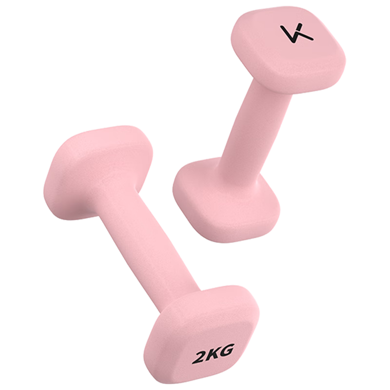 Keep Cloud Feel Square Dumbbells Unisex Immersed Plastic Dumbbells Home Fitness Training Extraordinary Pink 2kg*2