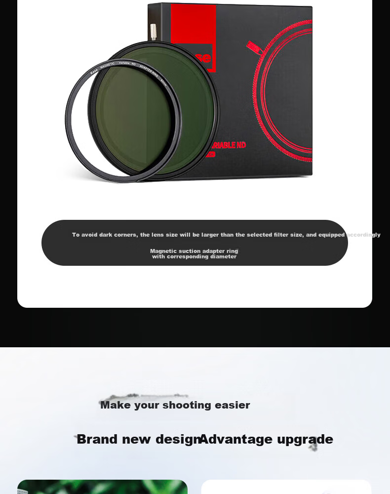 Kase Magnetically Adjustable ND Filter, 77mm ND3-1000, Adjustable from 1.5 to 10 Stops, for Landscape And Portrait Photography, Time-Lapse And Long Exposure Shooting Filter 2