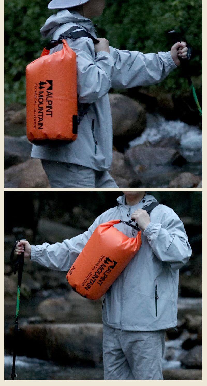 ALPINT MOUNTAIN Waterproof Multifunctional Backpack with Wet and Dry Separation for Outdoor Diving Snorkeling Swimming Creek Hiking Rafting 20