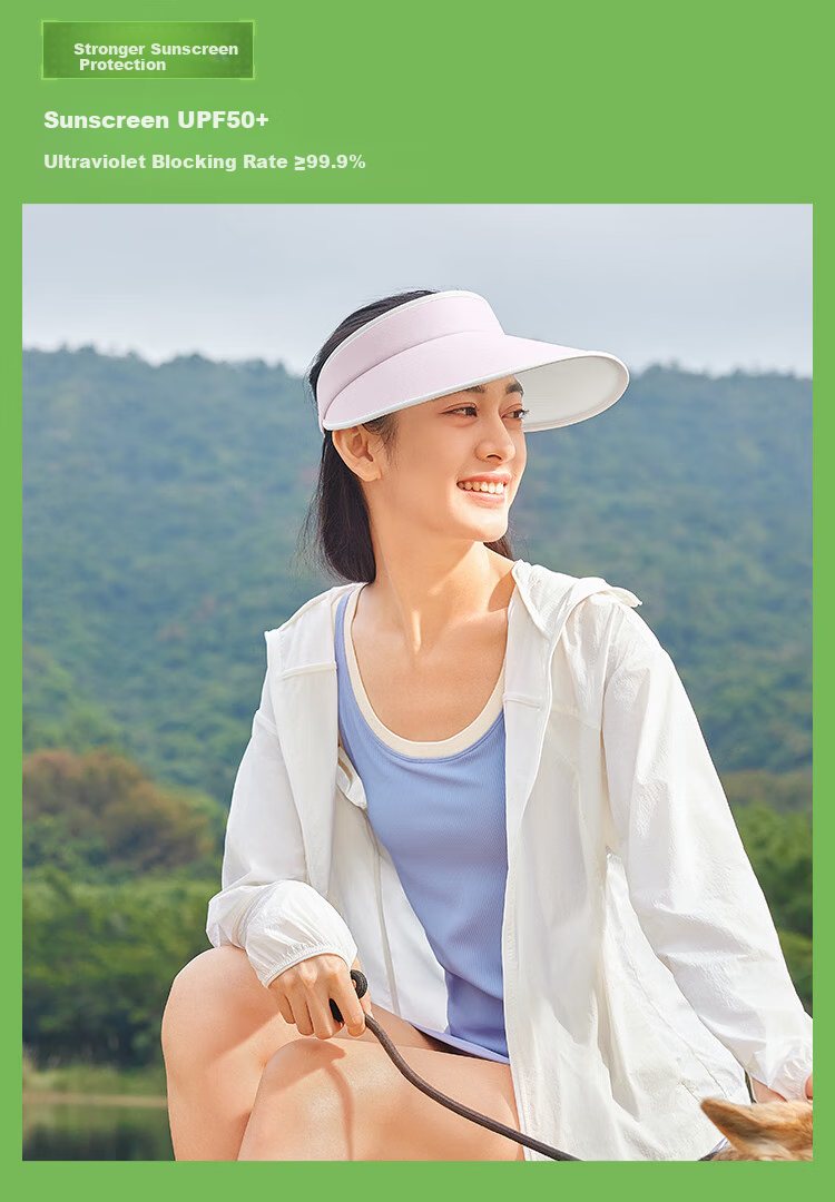 Beneunder Women's Sun Hat Open Top Sunshade Hat UV Protection Face Cover Fashionable Versatile Blue 11
