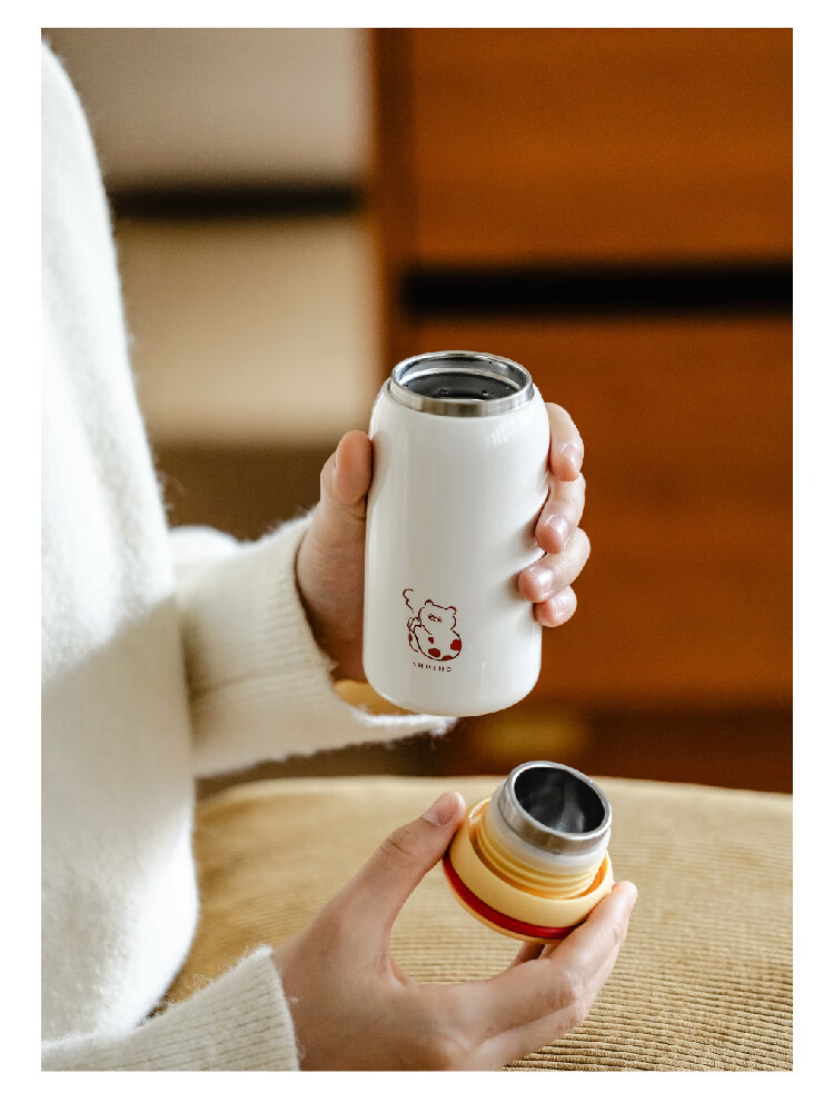 Shuke Mini Insulated Stainless Steel Coffee Pocket Cup Portable Small Thermos for Women 18