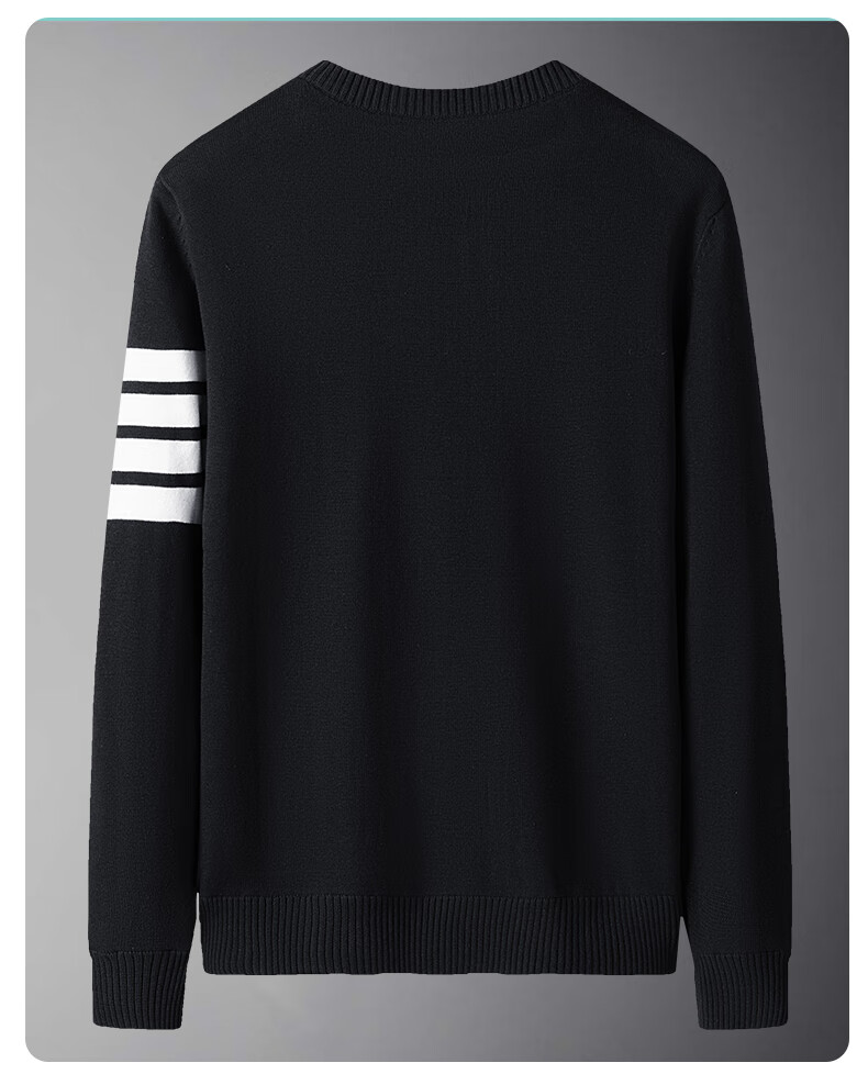 Jeanswest Men's Autumn Winter Crew Neck Casual Thickened Warm Pure Cotton Sweater Fashion Youth Comfortable Knitwear 6