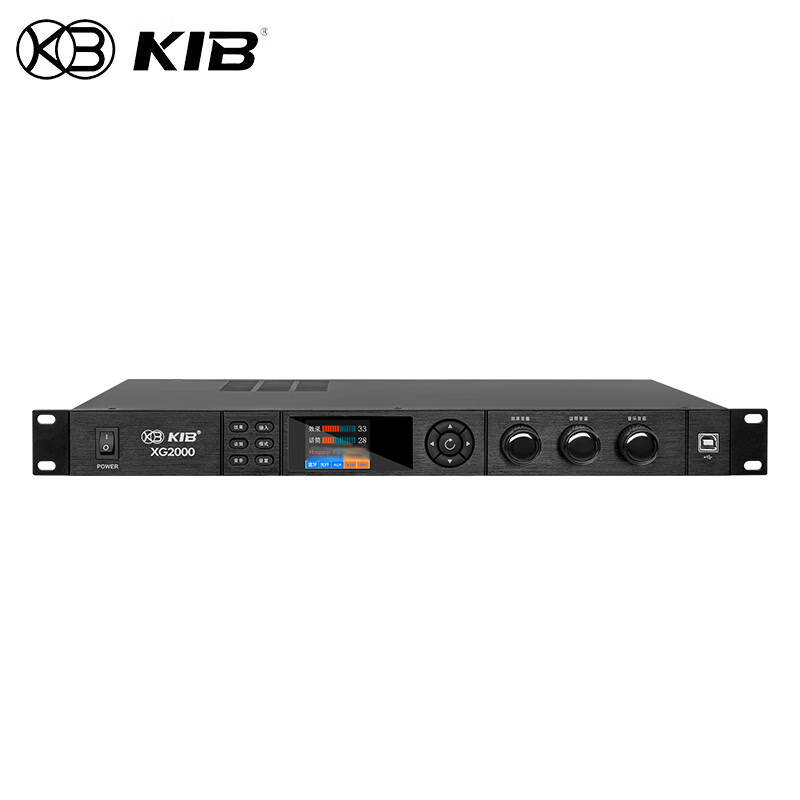 KIB XG2000 Karaoke Pre-Effector, Digital Pre-Effector, Professional KTV Microphone Anti-Howl Audio Processor