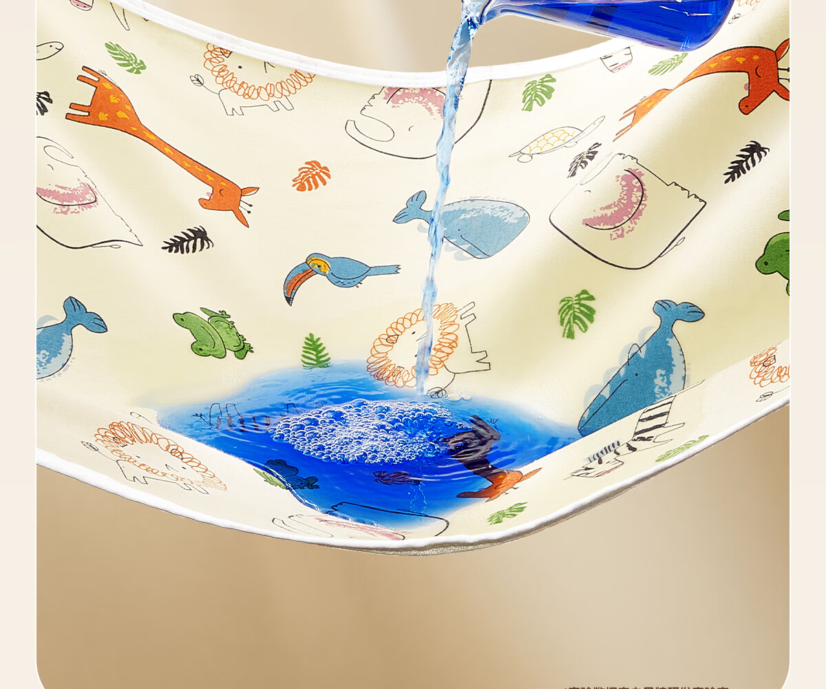 Mianzhirun Baby Diaper Pad, Waterproof, Washable, Breathable, Anti-Leak Water Bed Cover for Infants, 80*100cm Zoo Style 7