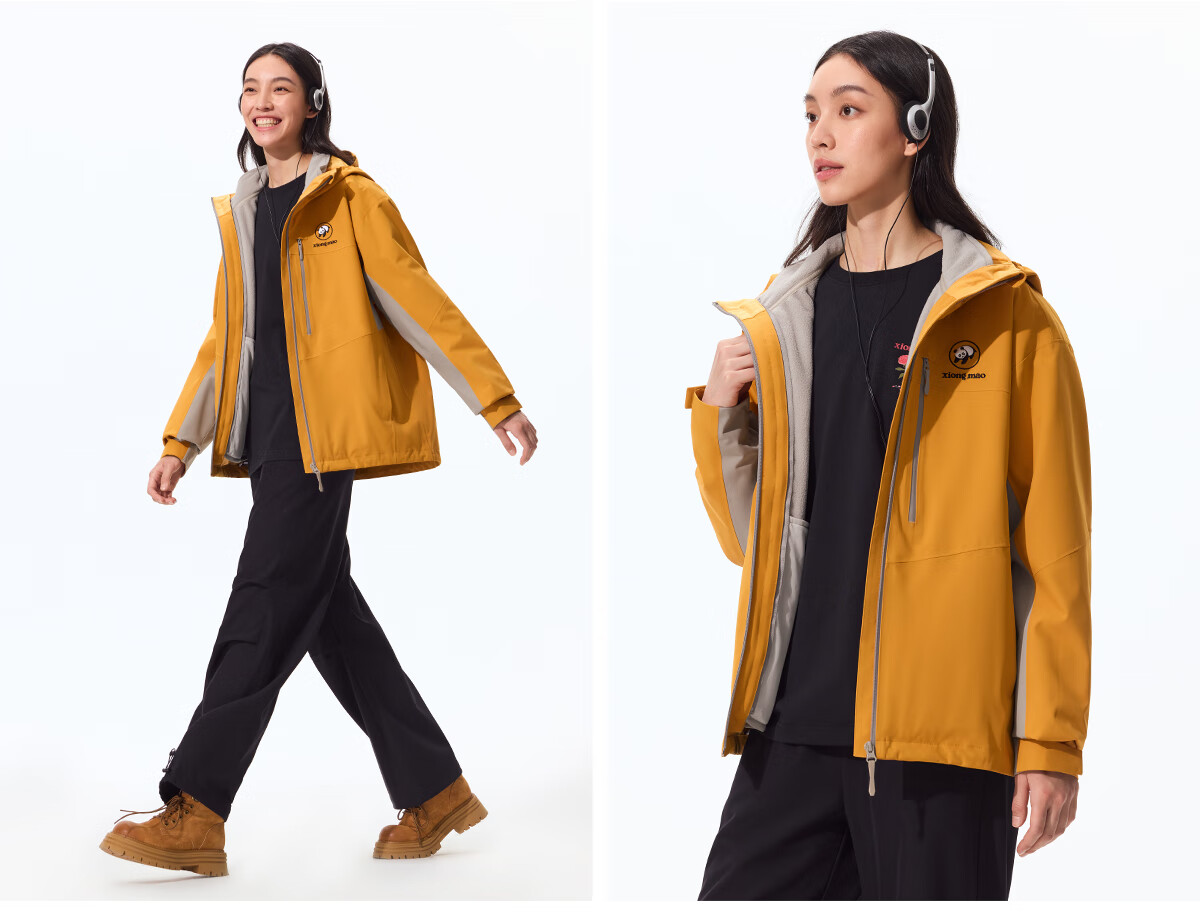 Xiongmao Zhang Yuxi Same Style [Tanyuezhe] Three-In Jacket for Women, Autumn And Winter Windproof Waterproof Mountaineering Coat for Me 18