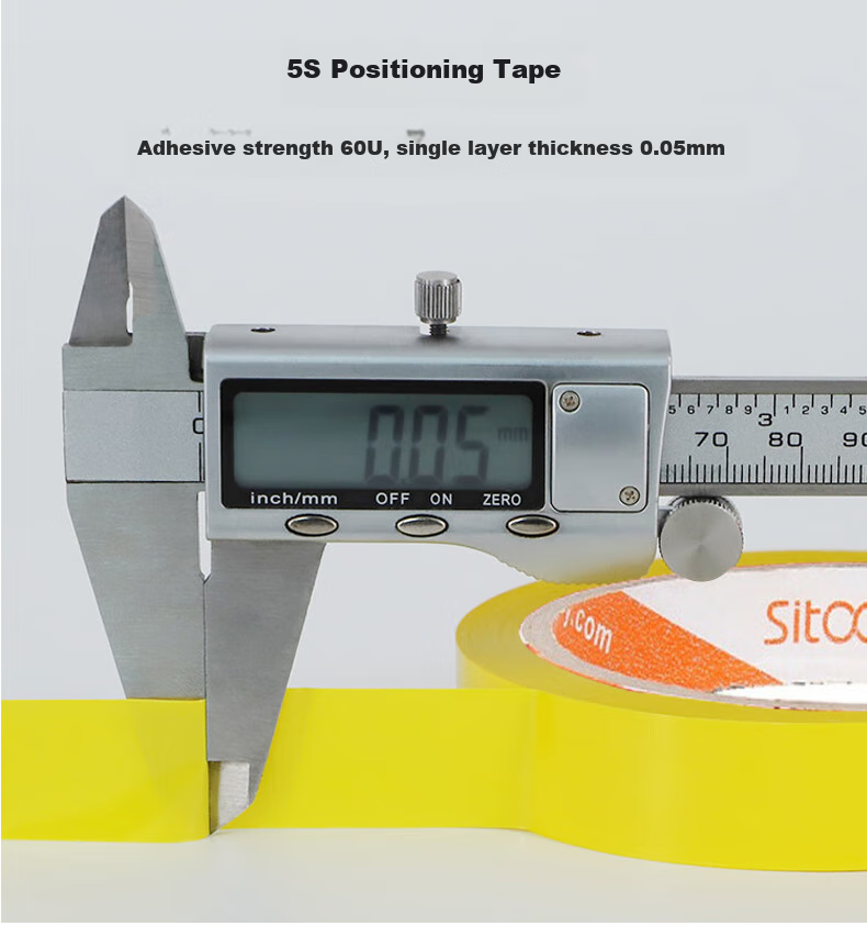 Sitoo Colored Tape, 5S Management, Laboratory Warning Line, Yellow 7 Rolls, Factory Identification, Desktop Marking Tape, 5s Positioning Adhesive Tape 5