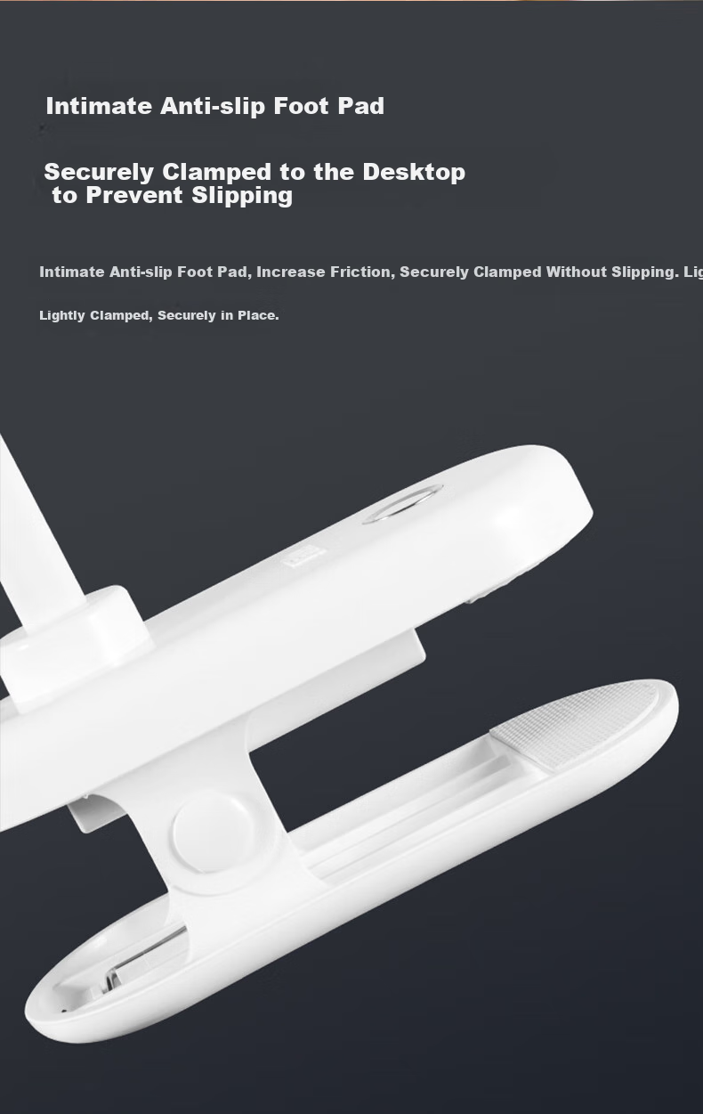 Haoshili Rechargeable Desk Lamp for Children, Students' Dormitory, Bedroom, Office, Work, Study, Reading, LED Bedside Lamp Clip-On Light 10