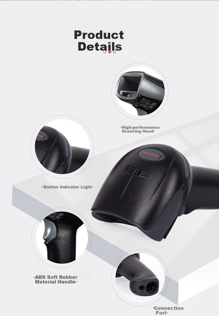 Honeywell Wired Barcode Scanner, Barcode Gun, Barcode Scanner, QR Code Scanner, Can Scan Electronic Screens, Express Delivery And Supermarket Barcode Scanner, 1470G Black 5