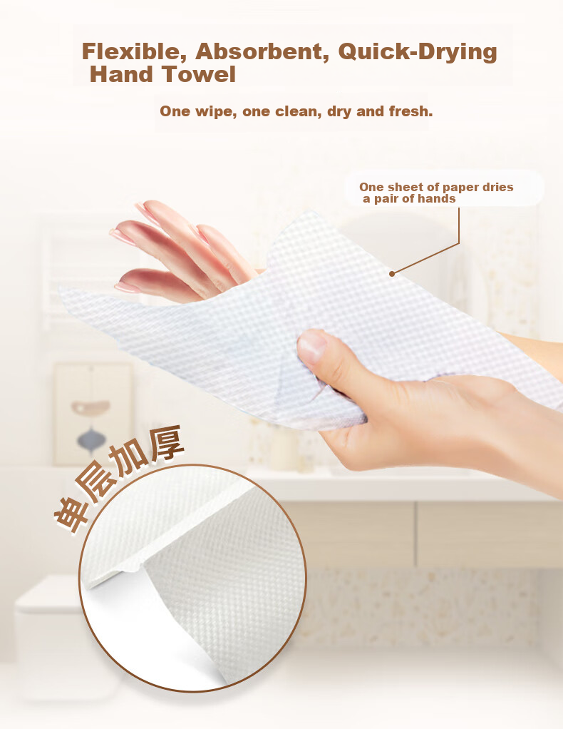 Qingfeng Commercial Hand Towel Paper, 1-Ply, 150 Sheets*20 Packs Per Box, for Bathroom Kitchen Hotel Office Use, A911SYP 7
