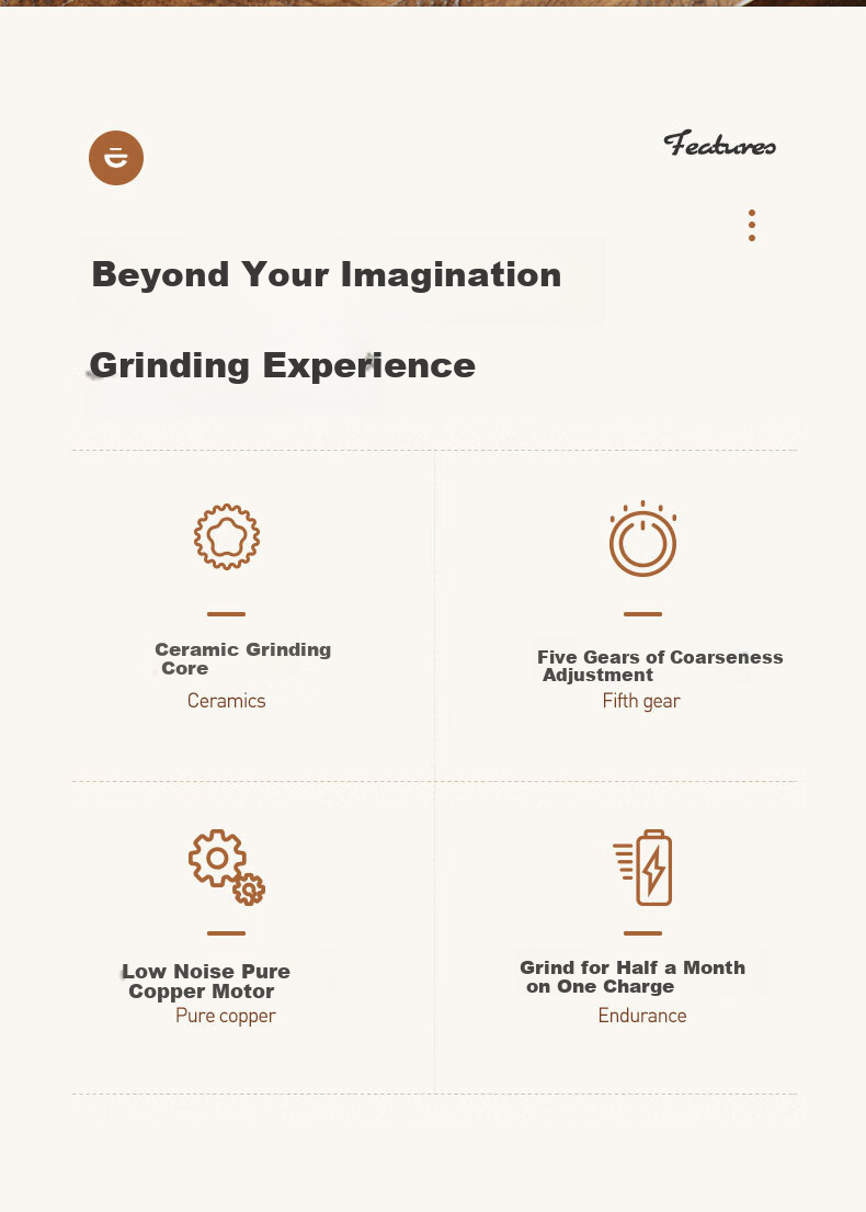 SIMELO Electric Coffee Grinder, Home Use Coffee Bean Grinder, Portable Hand-Cranked Coffee Machine, Mid-Autumn Festival Gift 5
