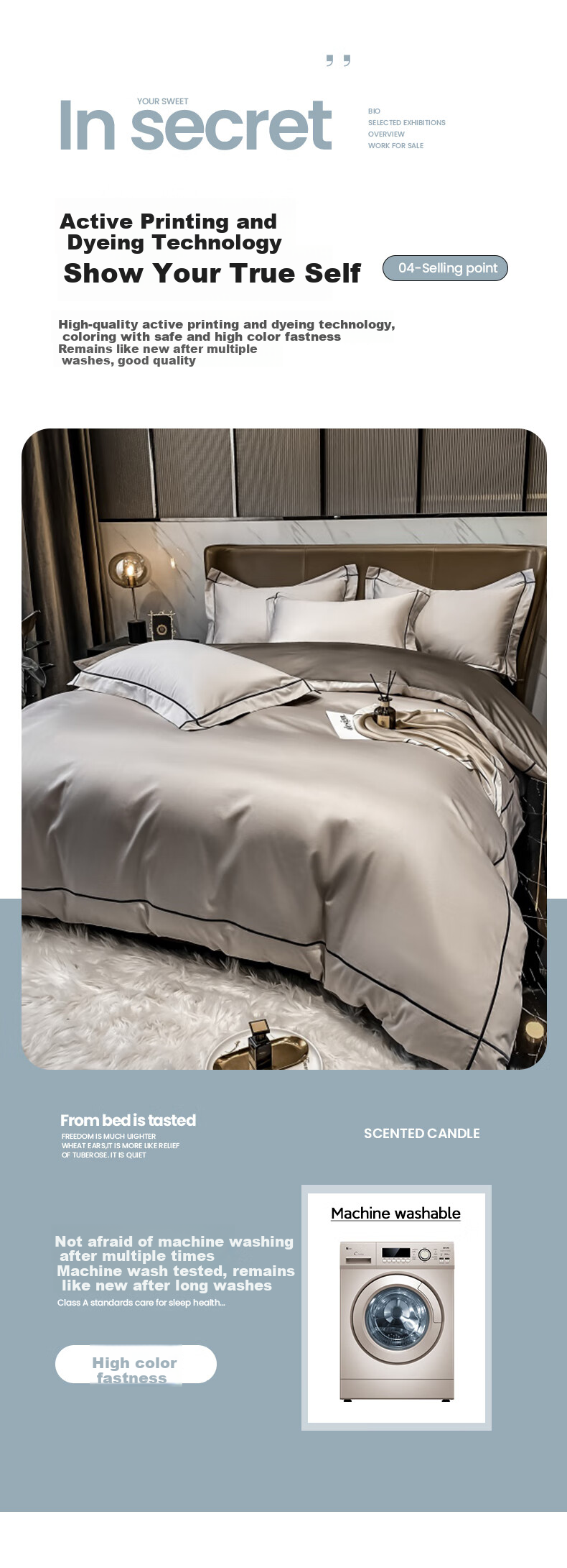 Wuyinliangpin Class A Imitation Tencel Duvet Cover, Single Piece, Ice Silk Quilt Cover, Printed Flying Edge, Summer Double Bedroom Duvet Cover, 200*230cm 8