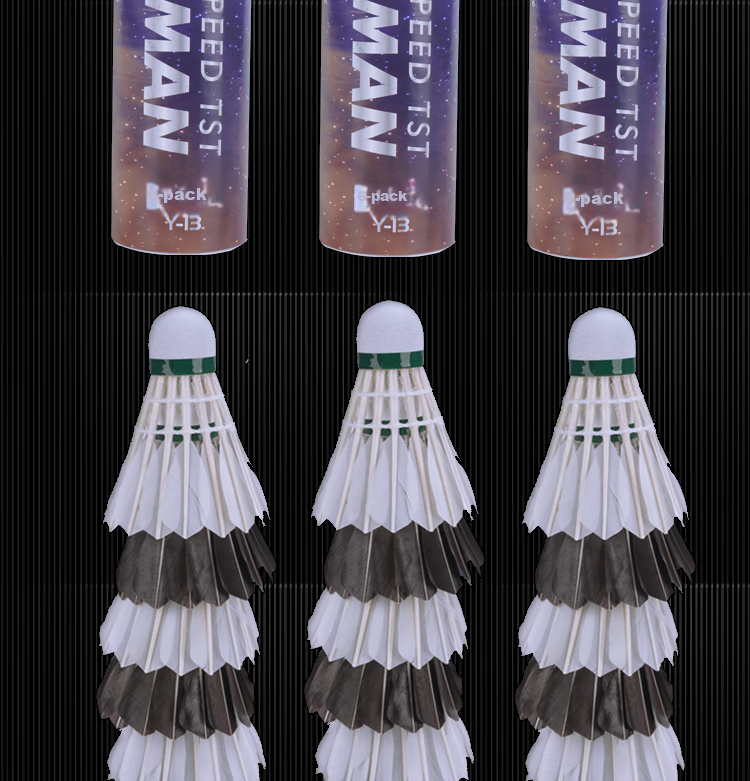 Yodiman Black And White Dual-Color Set of 6 Badminton Composite Cork Shuttlecocks for Competition And Training 5