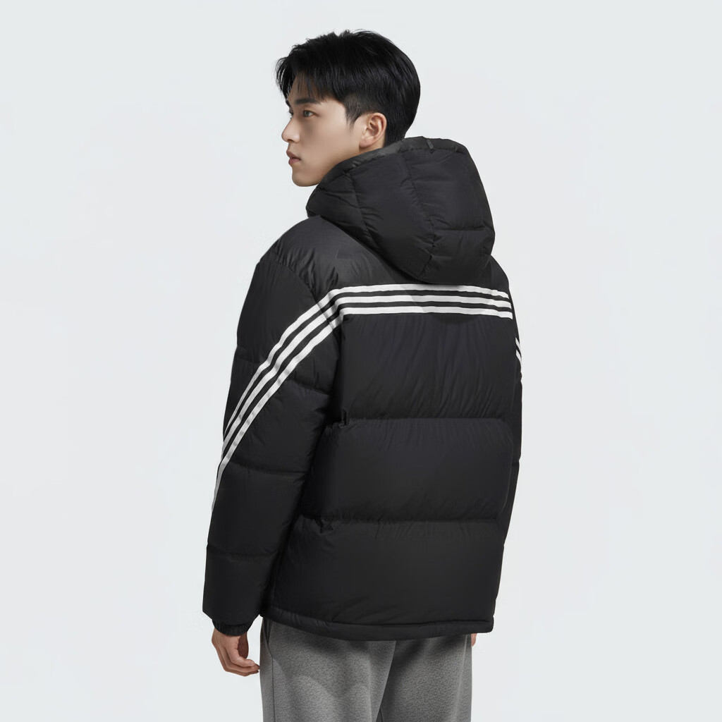 Adidas Originals Men's 3S PUFFER DOWN Short Down Jacket KC0173 Black L 1
