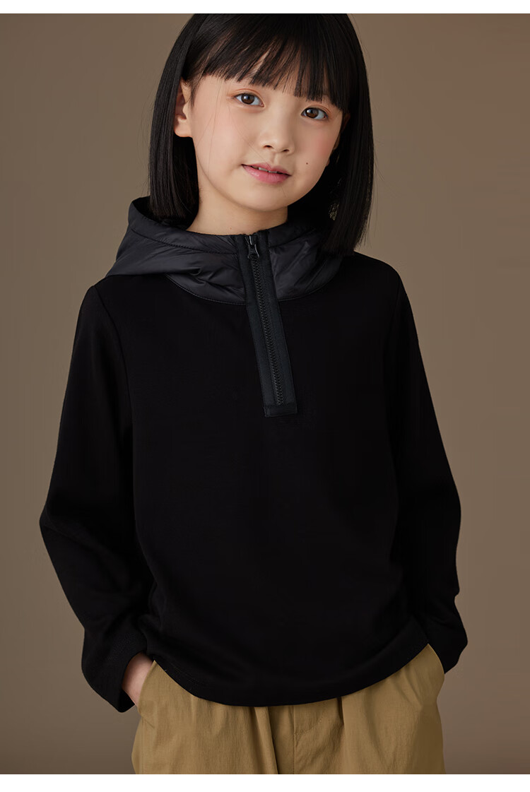 Hacikis Kids Children's Jacket Simple Loose Versatile Hoodie Boys Girls Spring Autumn New Black 150 10
