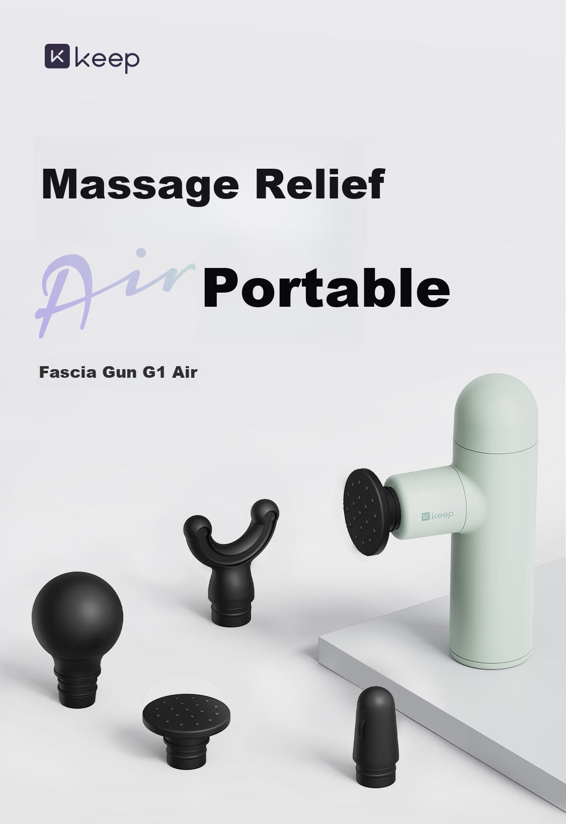 Keep Fascia Gun, Deep Muscle Massager, Mini Version for Shoulder And Neck, Fitness Massage Device, G1 Air, Agile Blue 2