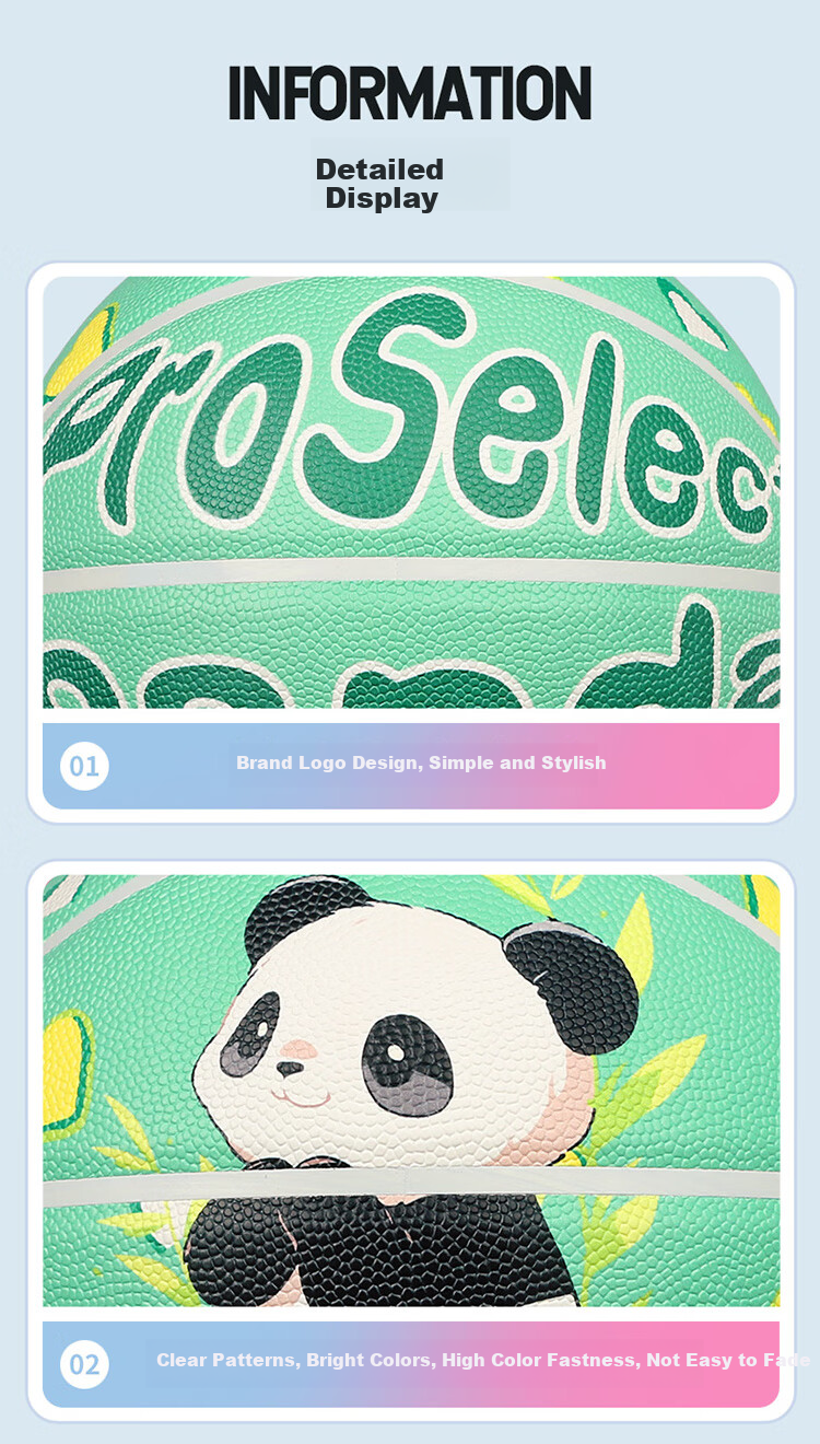 ProSelect Children's Basketball Size 5 Cartoon Pattern Moisture-Absorbing PU Student Training Competition Basketball GB307C5 10