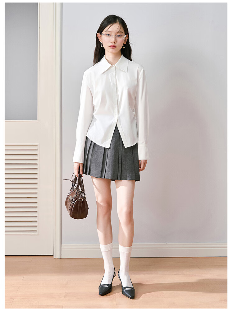 Miss Bird Blue Long Sleeve Office Shirt Women's Slim Fit Breathable Work Blouse 10