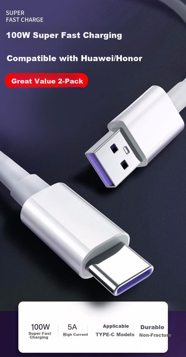 OKSJ Fast Charging Cable for Apple, Compatible with IPhone 14/13/12 Pro Max/Plus, PD20W Type-C to Lightning, 2 Meters Long 2