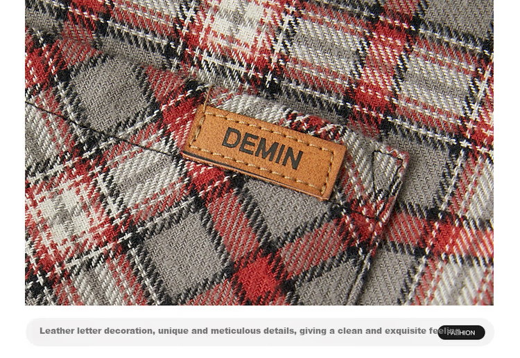 Duoduojia [Color-Block Small Check Pattern Brushed Shirt] Boys Versatile Shirt Spring And Autumn 2026 Children's Casual Long-Sleeve Jacket 4