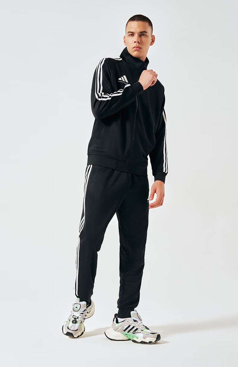 Adidas Men's Sports Pants, Spring Outdoor Casual Sweatpants, Running Trousers, Joggers, Black And White, Size L 10