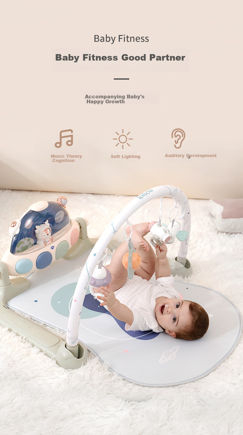 Karcher Little Lion Baby Fitness Frame Foot Piano Newborn Gift 0-1 Year Old Educational Toy Full Moon Present 3