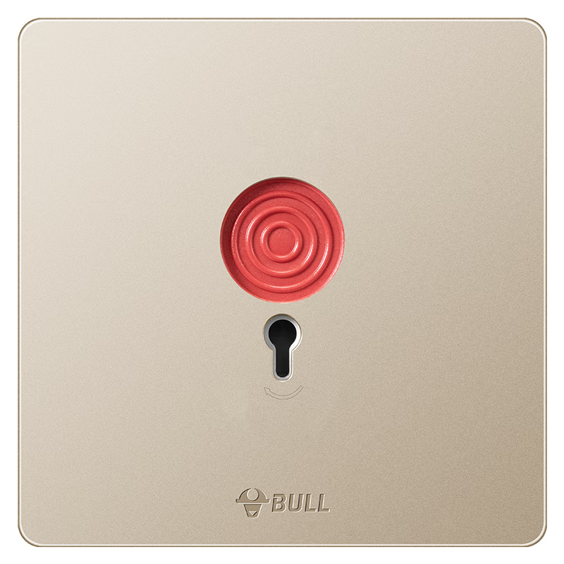 BULL Switch Socket, G12 Series, Call Switch Cream Style 86-Type Panel, G12D121, Starry Gold