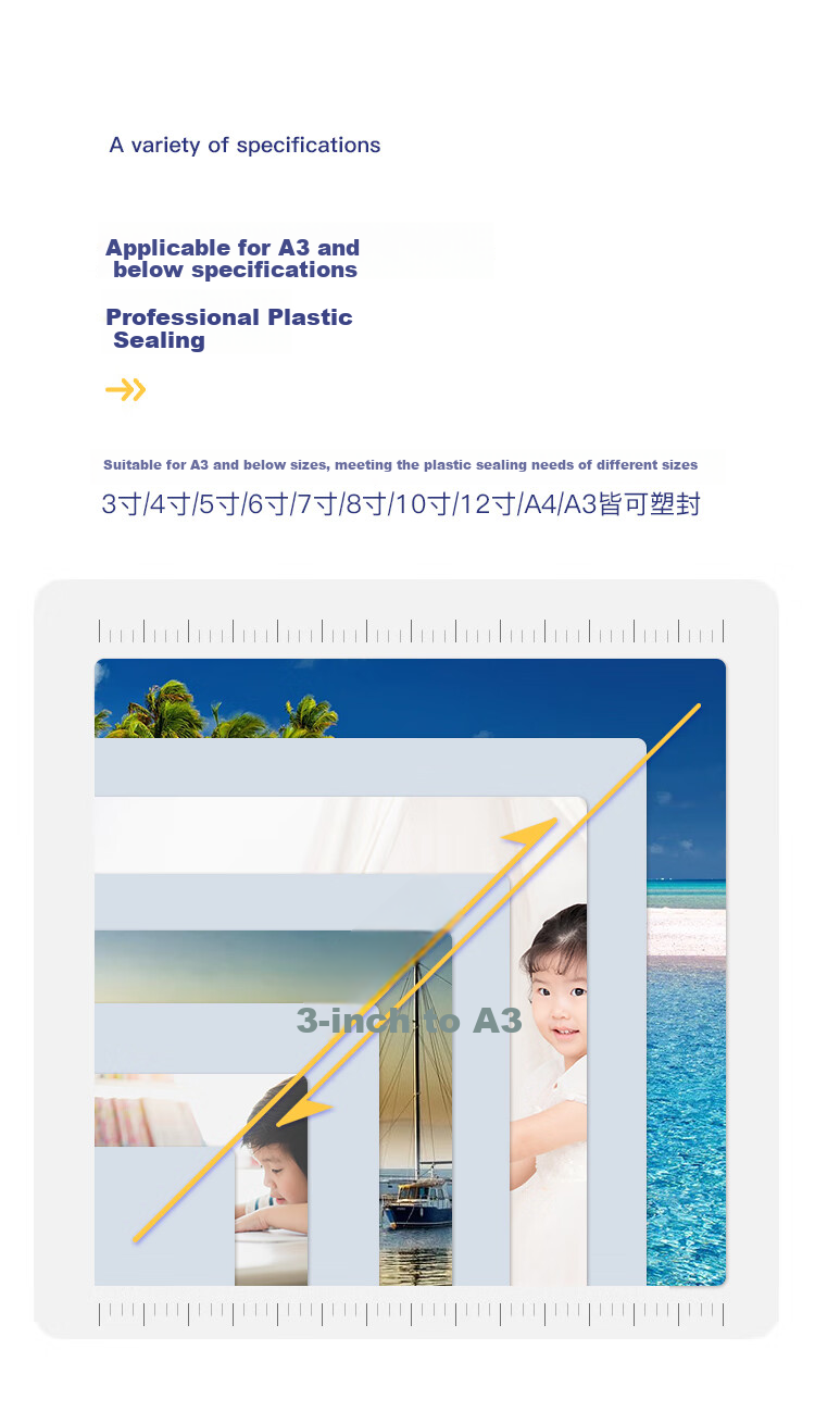 COMIX Home And Office Photo File Laminator A4/A3 Laminating Pouches Laminating Machine Packaging Machine Automatic Film Feed No-Stick Laminating Pouches One-Touch Film Removal F9066E 6