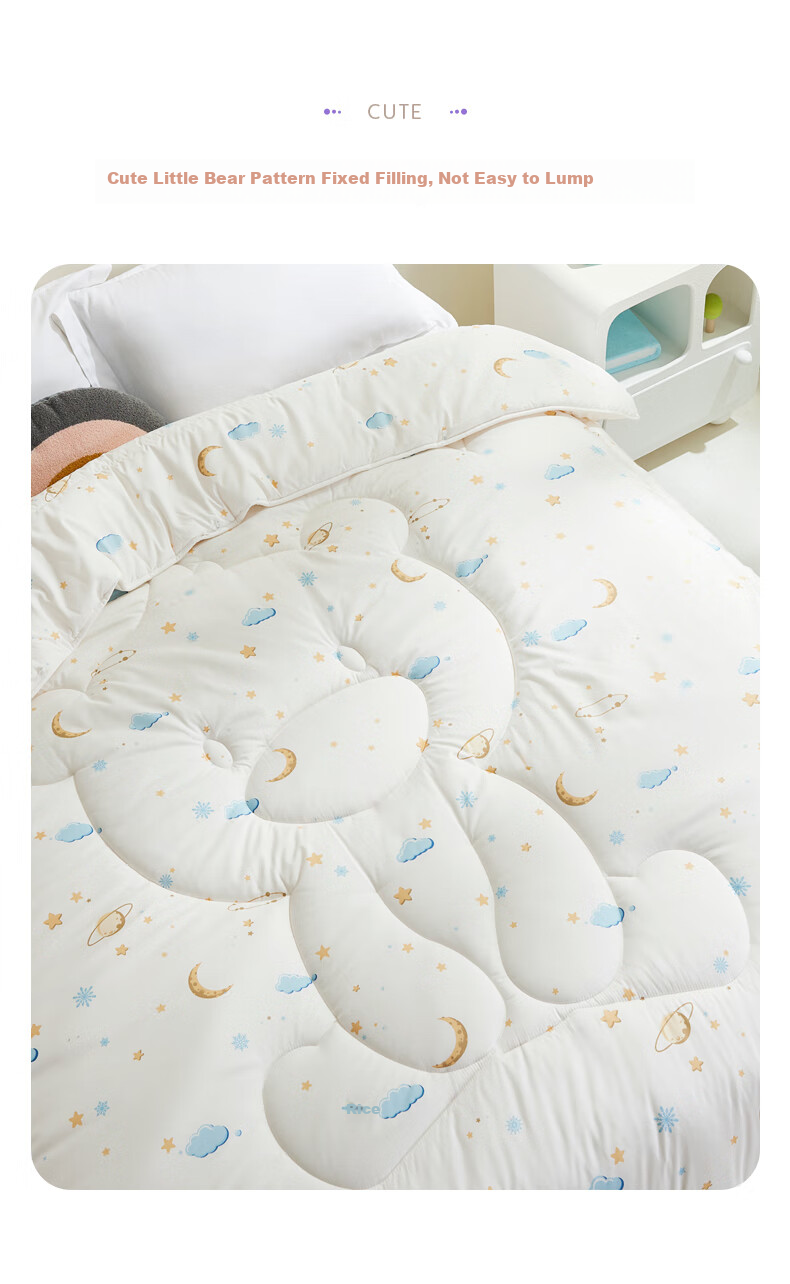 Luolaikids Quilt Filling, Infant Class A Antibacterial Soybean Warm Winter Comforter, 220*250 7