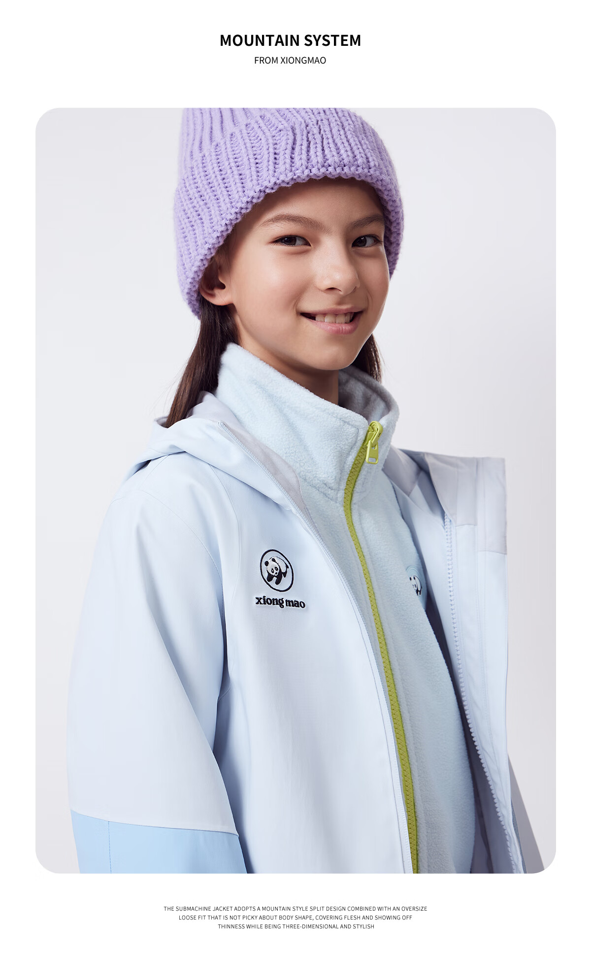 Panda Camel Kids 3-in-1 Waterproof Warm Hiking Mountaineering Outdoor Jacket for Boys and Girls B315,150 5