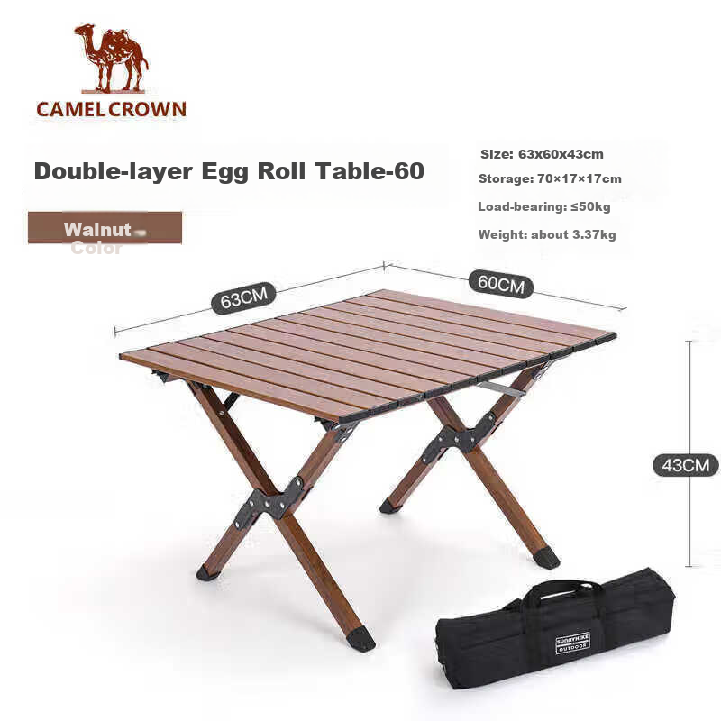 Походный стол CAMEL Outdoor Camping Aluminum Alloy Egg Roll Table, складной, для кемпинга