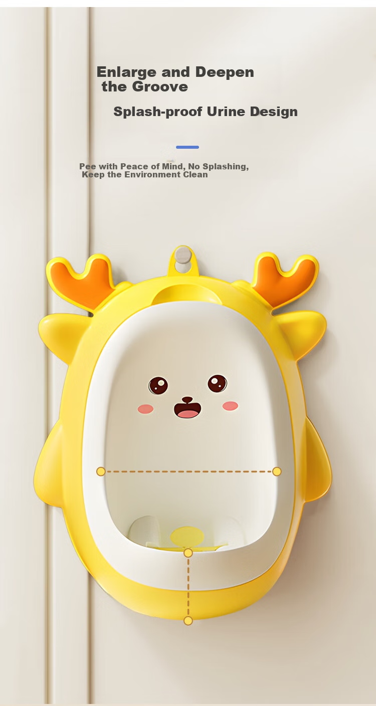 DOCTOR MA Children's Urinal, Boy's Urination Station, Standing Urinal for Boys, Baby Peeing Aid, Toilet Training Device, Yellow 6