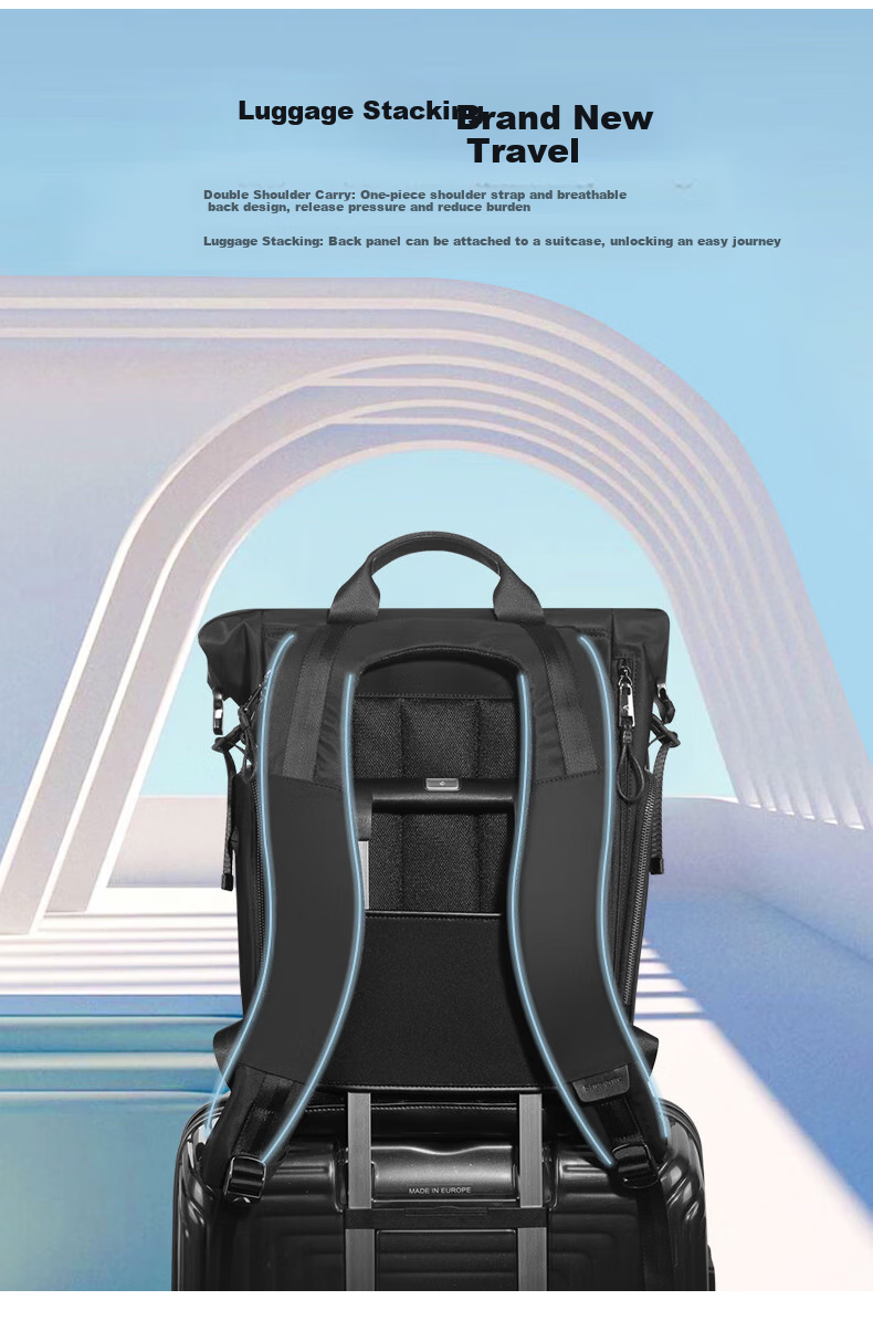 Xinxiuli Casual Fashion Backpack Laptop Bag, 16-Inch Unisex Backpack, Patchwork Cowhide Leather, Expandable Capacity, Stylish And Aesthetically Pleasing 5