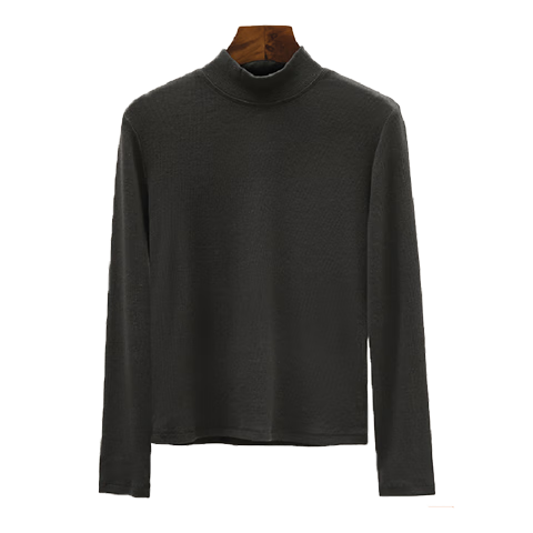 MiiOW Women's Half Turtleneck Fleece-Lined Thickened Base Shirt 2025 New Autumn Winter Warm Inner and Outer Wear Top