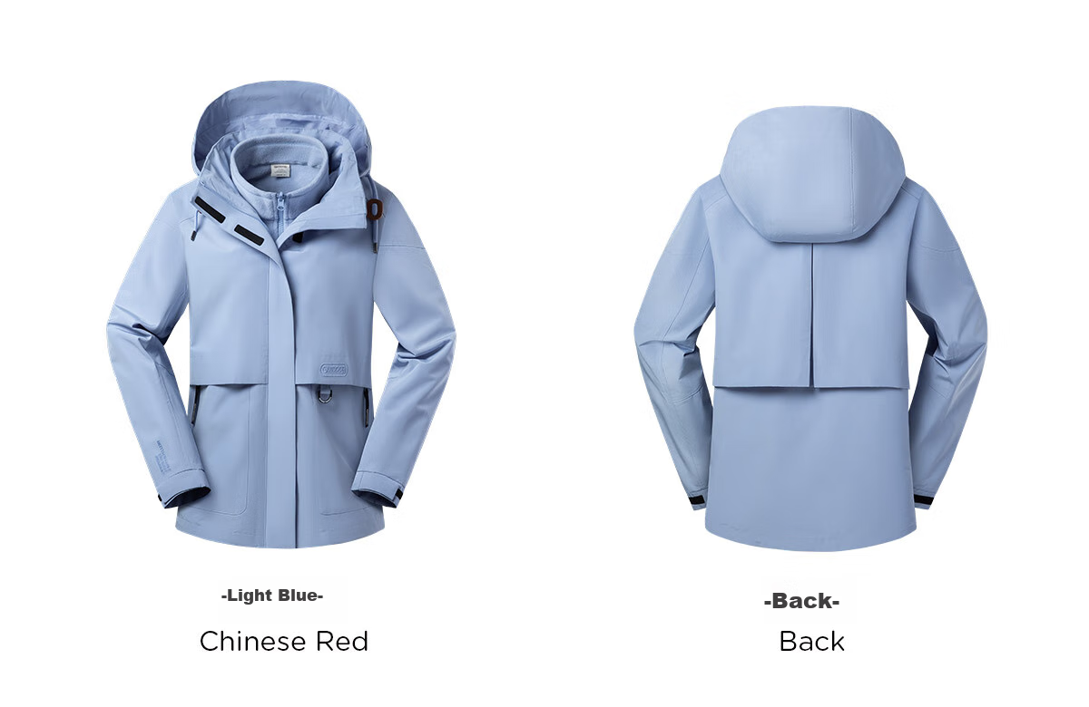 OUTDOOR PRODUCTS [Huangmeirou] Functional Three-In Fleece Jacket for Women, Windproof Coat, China Red 28