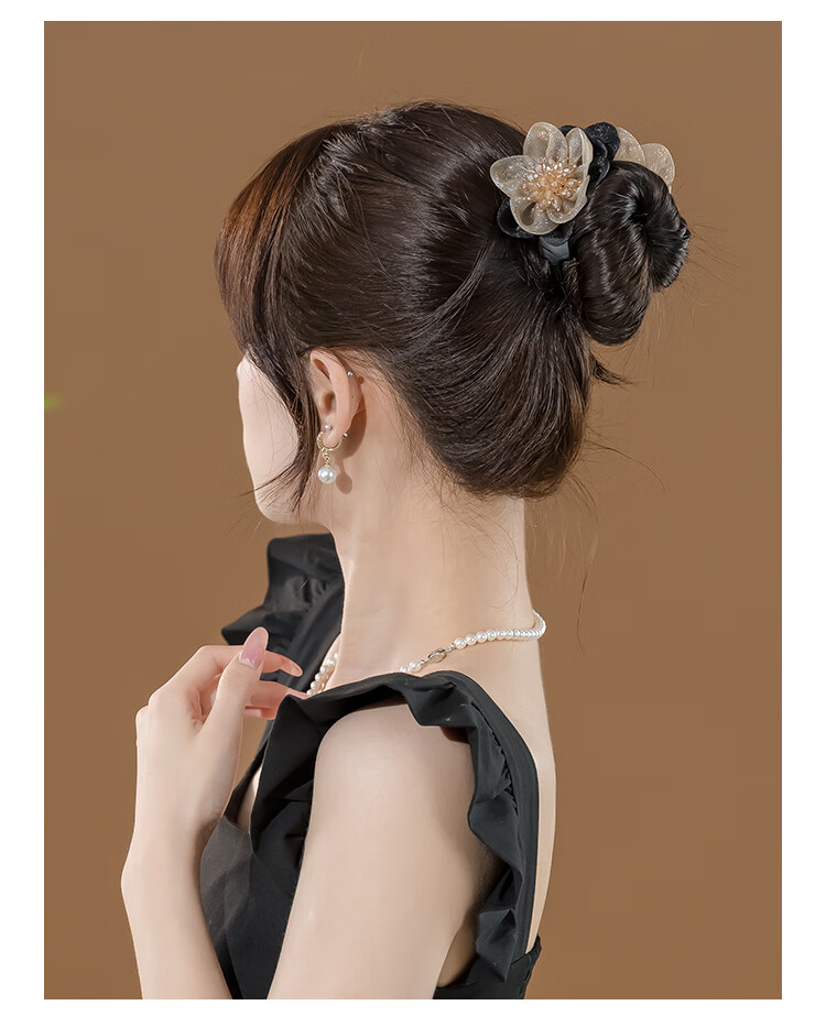 CHIMERA Floral Hair Claw High-End Hair Clip Lazy Bun Hairpin Women Hair Accessories Birthday Gift 6