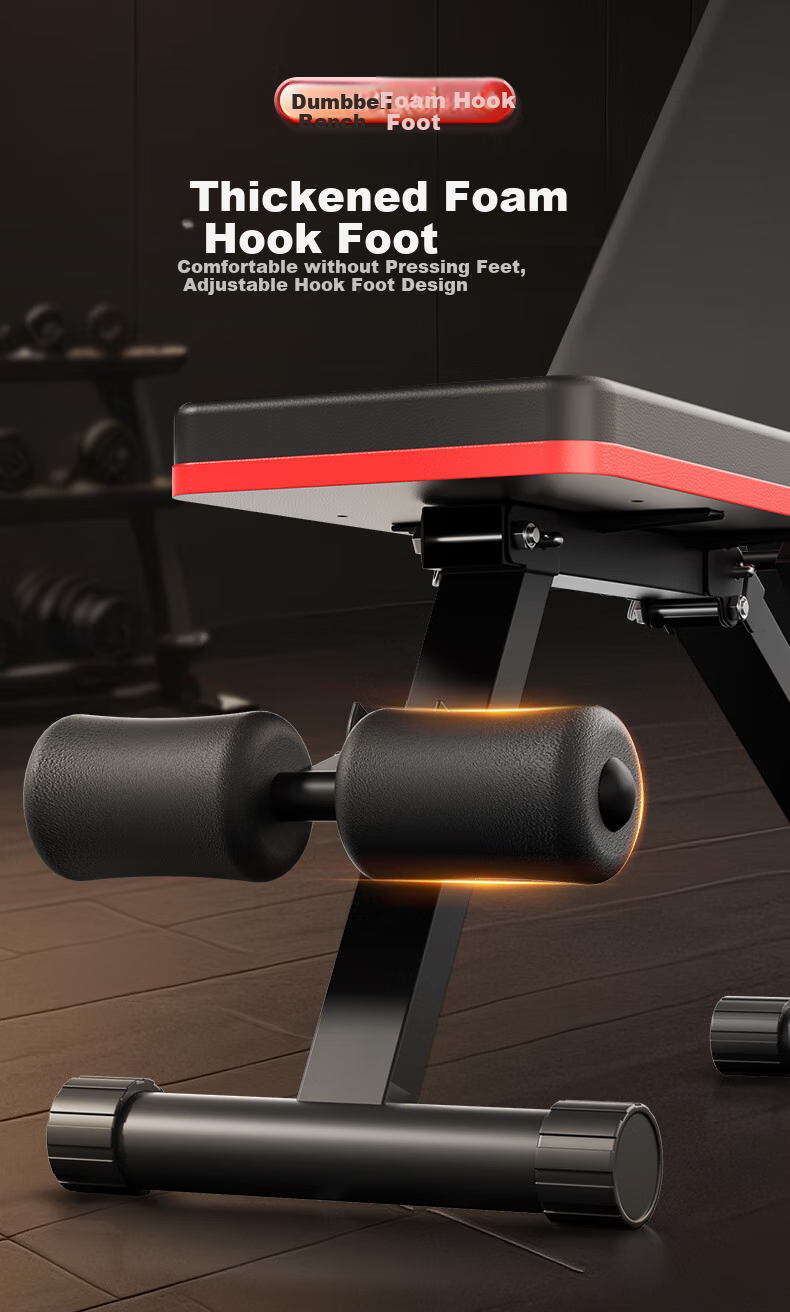 XTEP Dumbbell Bench, Bench Press Chair for Men, Sit-Up Assist Frame, Fully Foldable, Home Fitness Training, Multifunctional Equipment for Abdominal Muscles 14