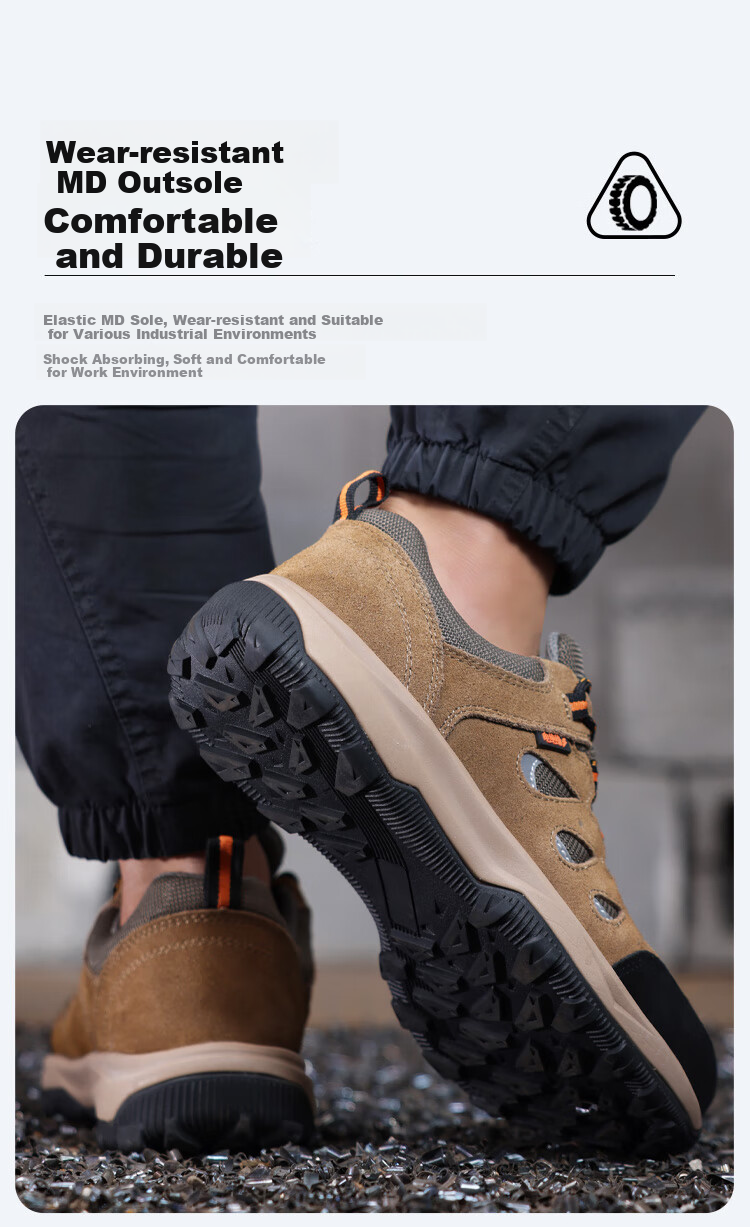 Lanoudun Safety Shoes for Men, Electrician Insulated 10KV, Non-Slip, Anti-Smashing, Puncture-Resistant, Comfortable, Breathable Work Boots D206GY Size 44 8