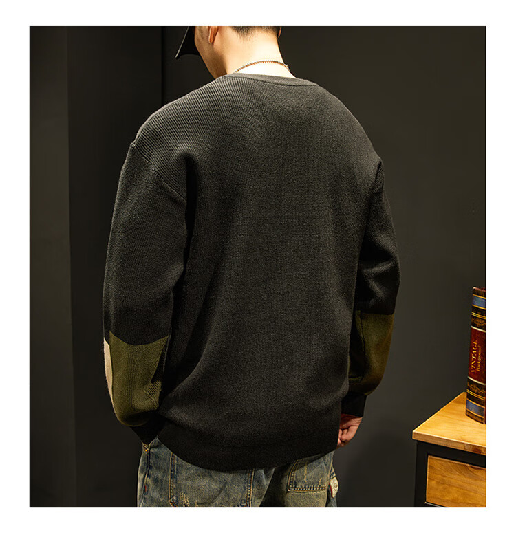 JEEP Men's Winter Loose Warm Premium Knit Sweater Walnut Color 3XL 3