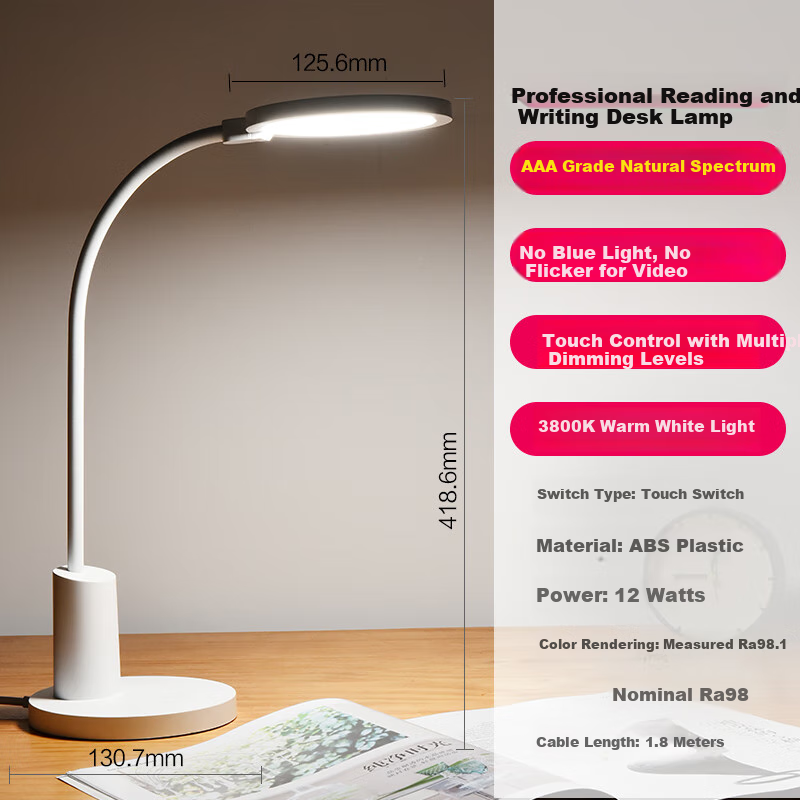 OPPLE AAAA-Grade Eye Protection Lamp, Professional Reading And Writing LED Desk Lamp for Students, Children, Home Study, Yuan Ya Model