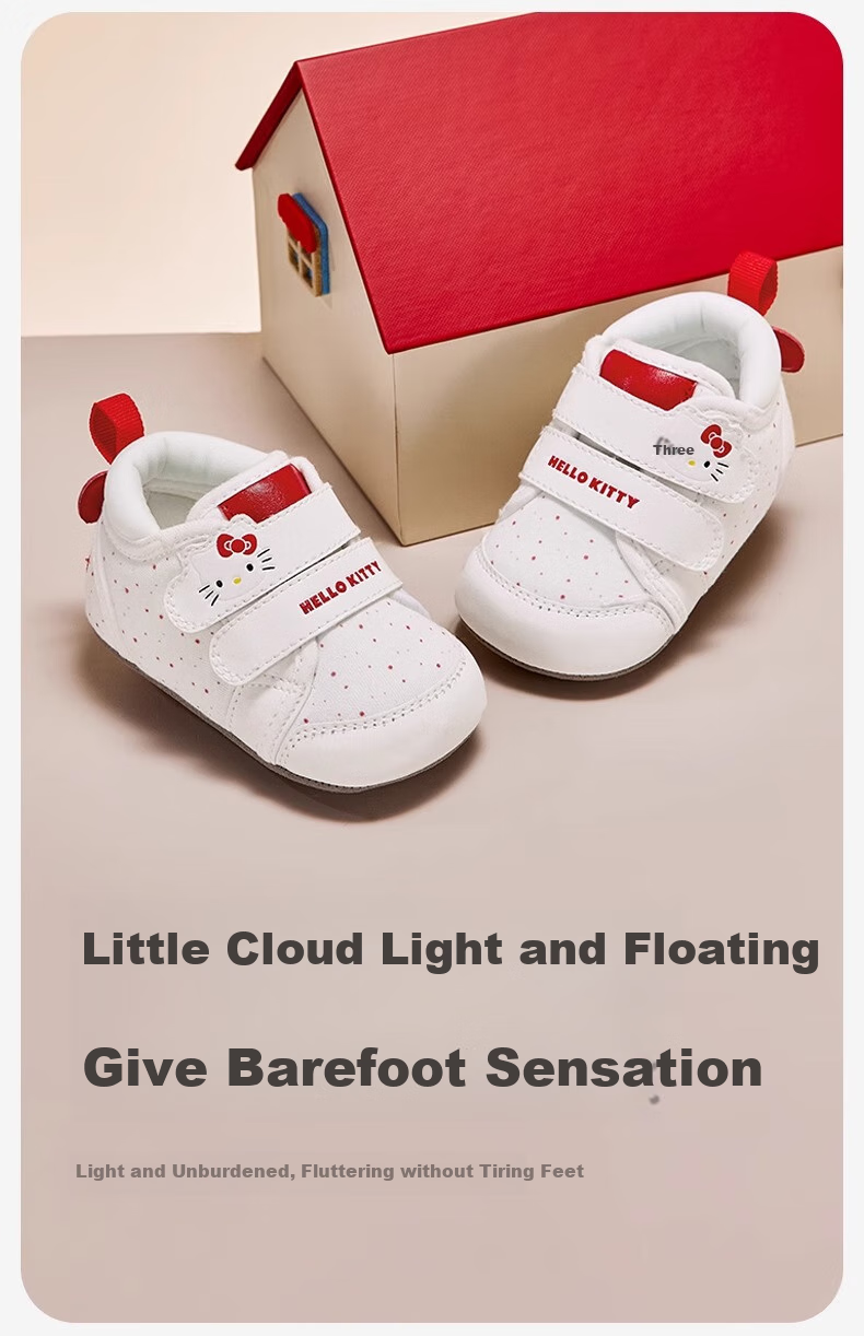 DAVE & BELLA Hellokitty Collaboration Pre-Walking Shoes for Baby Girls, Canvas Shoes, Autumn Footwear 7