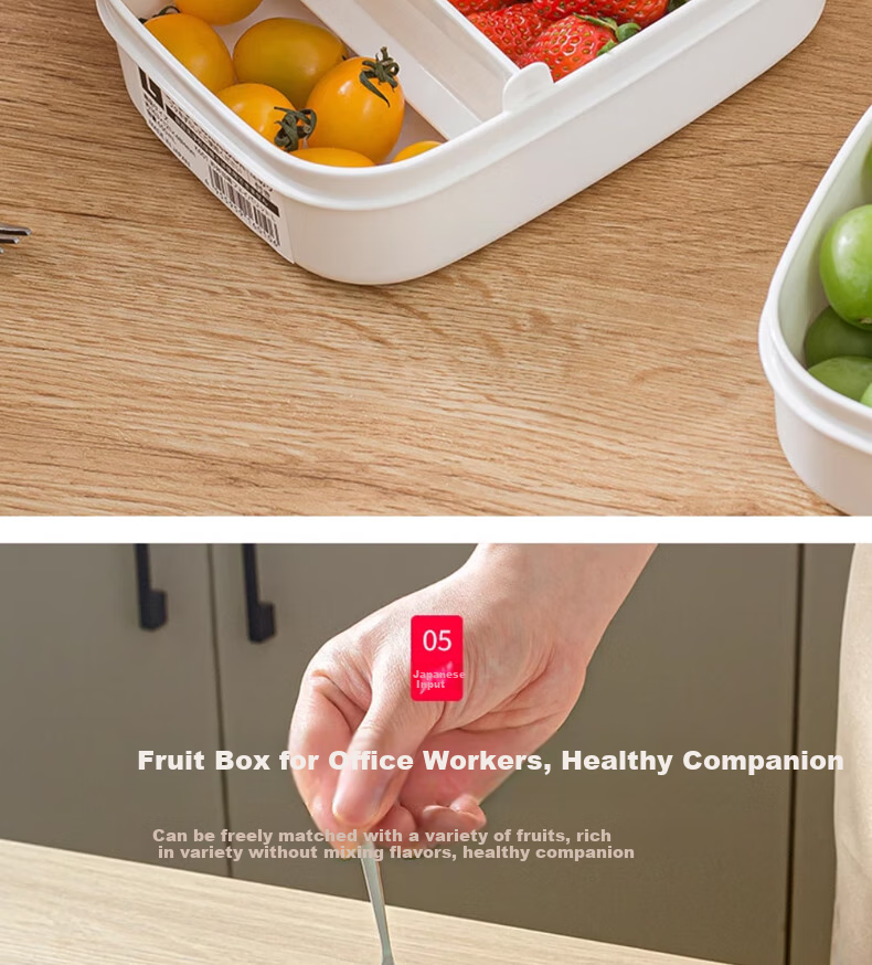 KATEI STORY Imported Fruit Box, Portable Lunch Box for Elementary School Students, Food-Grade Bento Box, Fresh-Keeping Container, Small Lunch Box, Nut Box, Sealed Container 7