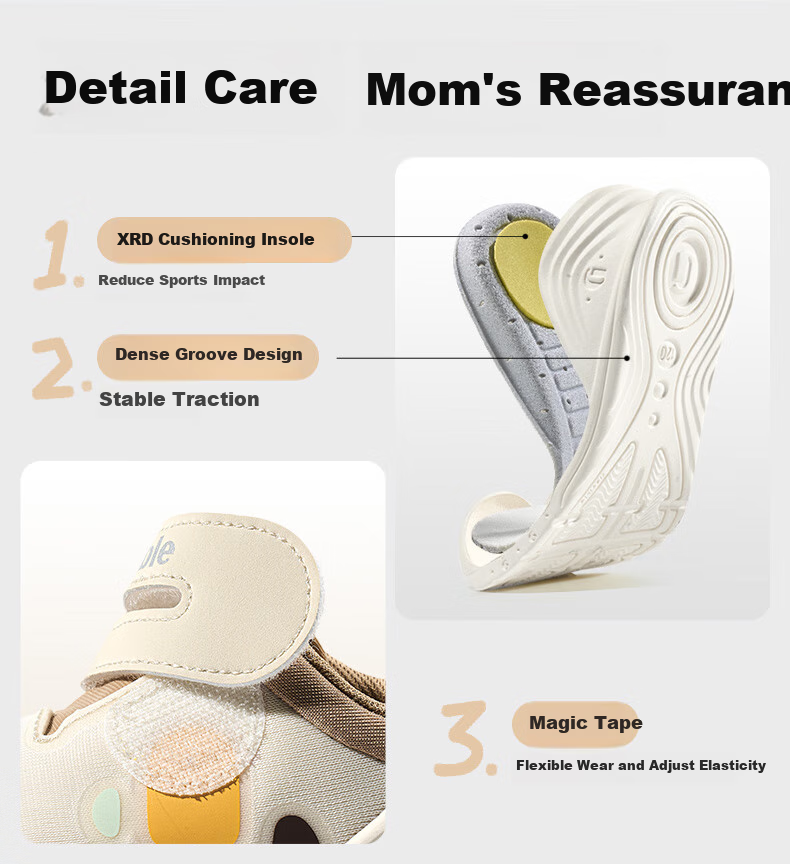 Ginoble Ginoble Children's Pre-Walking Shoes, Autumn 2025 Infant Functional Shoes, Boys And Girls Baby Footwear, GB2457 Bright White 9