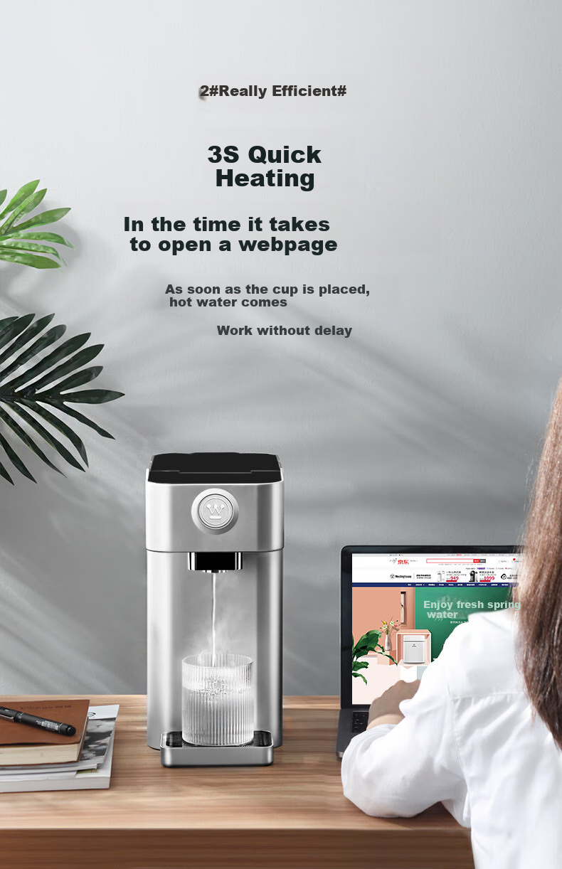 Westinghouse Instant Hot Water Dispenser, Compact Desktop Instant Hot Water Machine for Home Use, Smart Constant Temperature Electric Kettle Thermos Cup, Milk Frother WFH30-W4 4