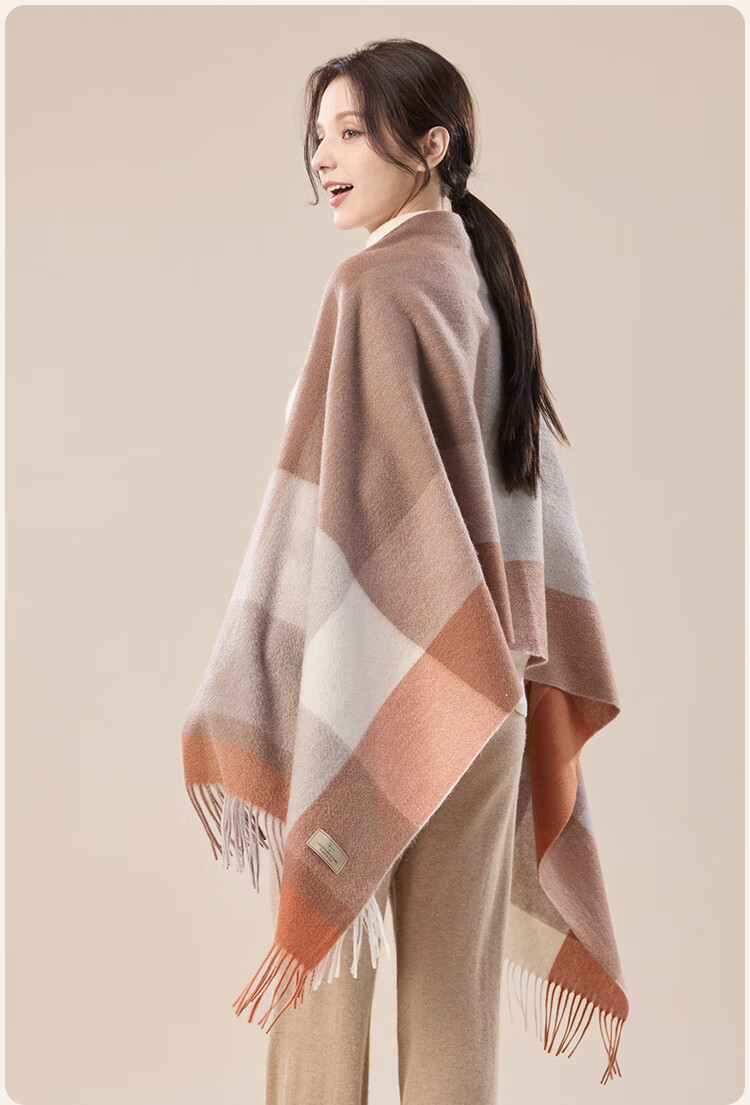 JIUMU 100% Cashmere Scarf for Women Warm Shawl Air Conditioning Cape Birthday Gift for Mom and Girls Gift Box Set 14